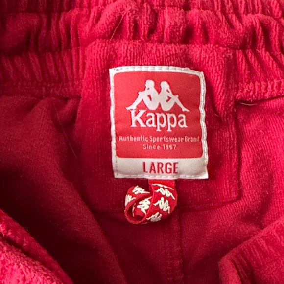 Kappa Red Womens Valour Joggers with Black Logo Tape - Picture 2 of 3